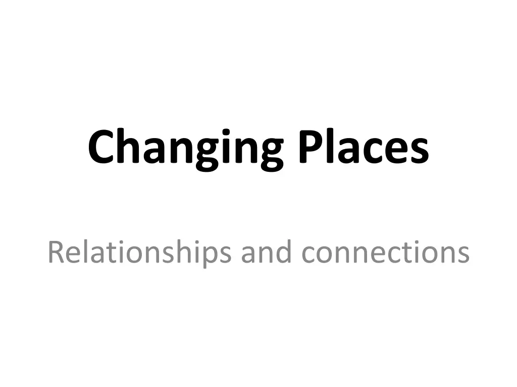 changing places n.w