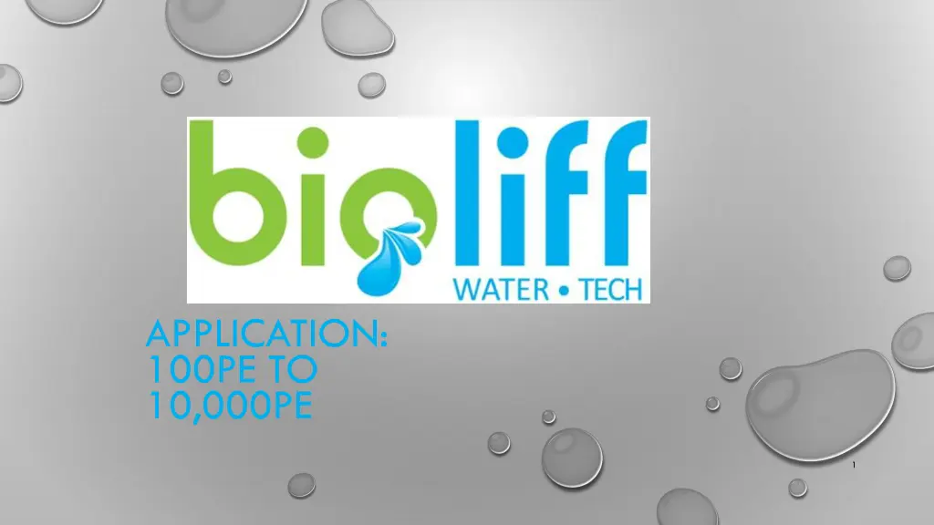 application 100pe to 10 000pe n.w