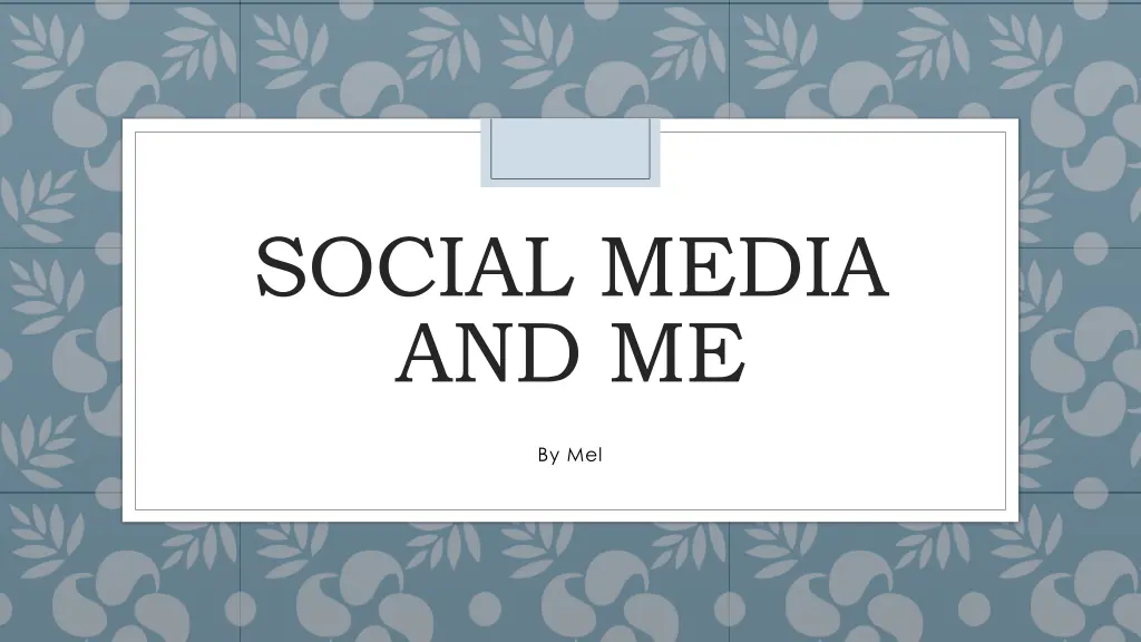 social media and me n.w