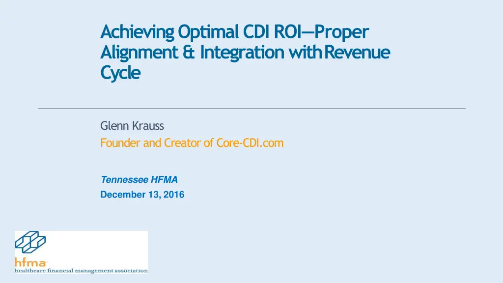achieving optimal cdi roi proper alignment n.w