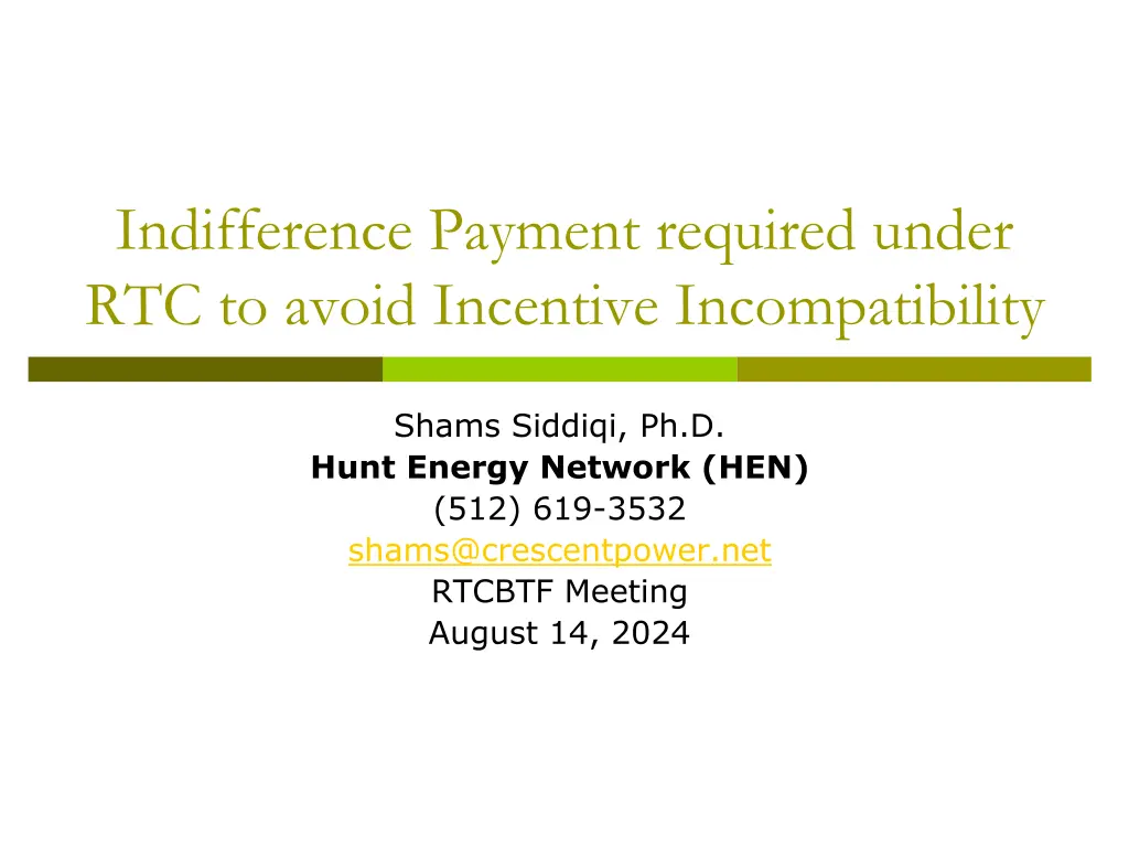 indifference payment required under rtc to avoid n.w