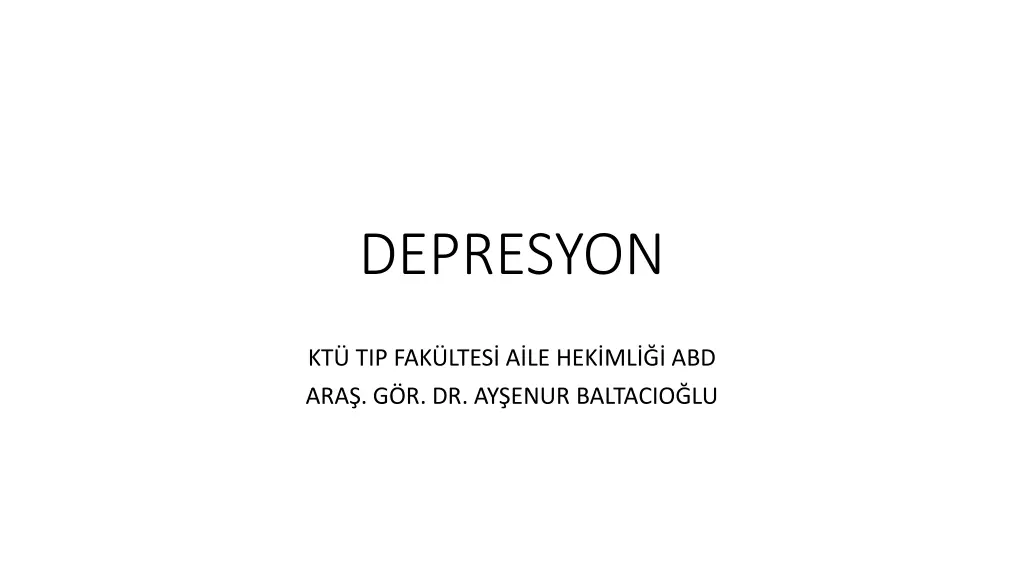depresyon n.w