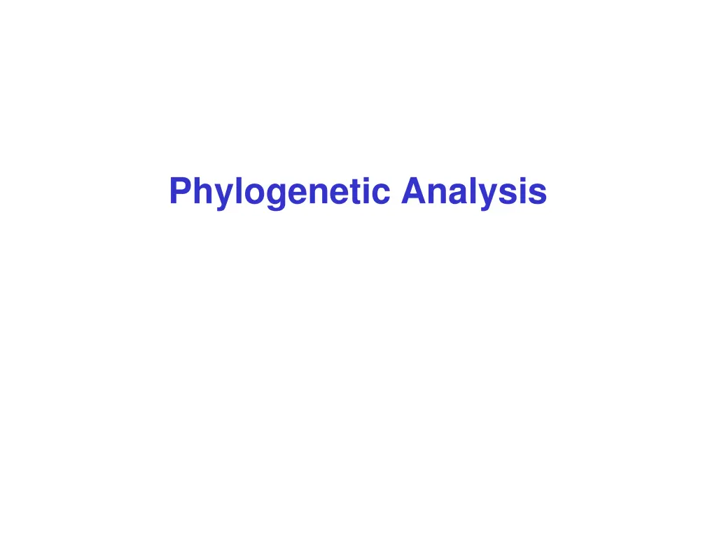 phylogenetic analysis n.w