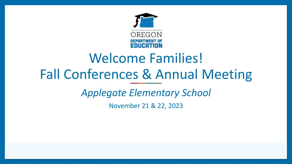 welcome families fall conferences annual meeting n.w