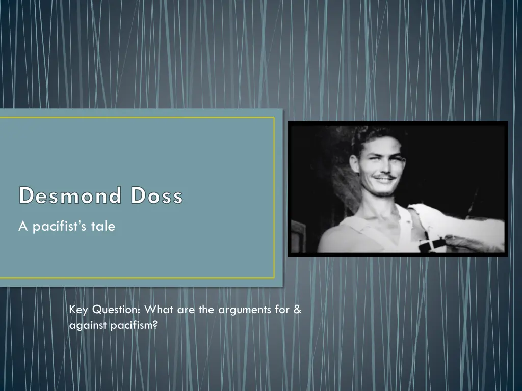 desmond doss a pacifist s tale n.w