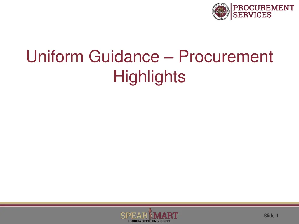 uniform guidance procurement highlights n.w