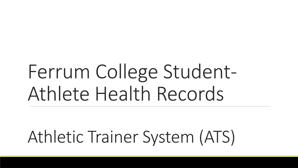 ferrum college student athlete health records n.w