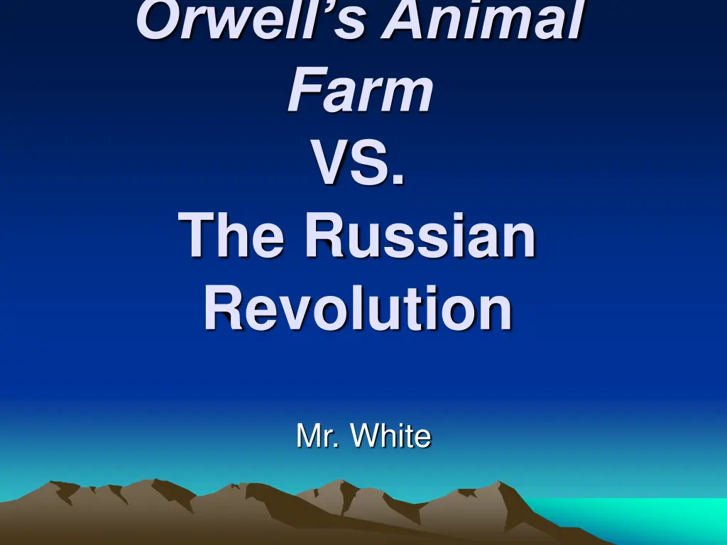 orwell s animal farm vs the russian revolution n.w