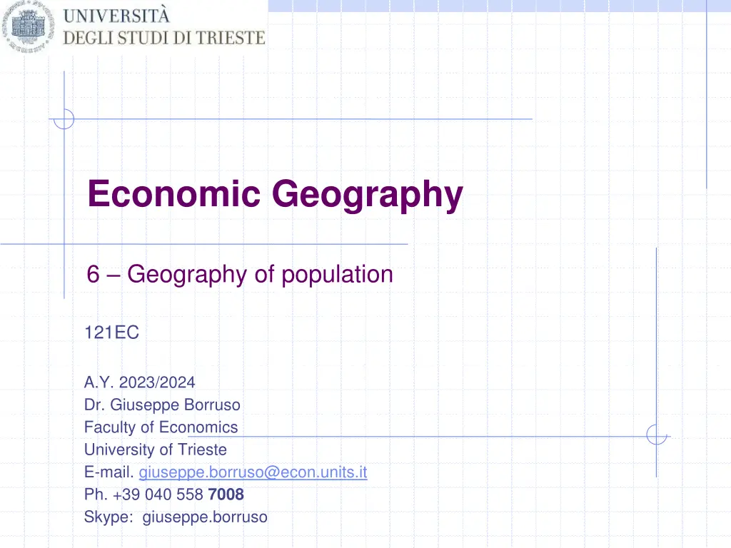 economic geography n.w