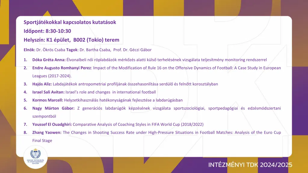 sportj t kokkal kapcsolatos kutat sok n.w