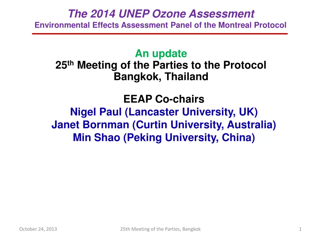the 2014 unep ozone assessment environmental n.w