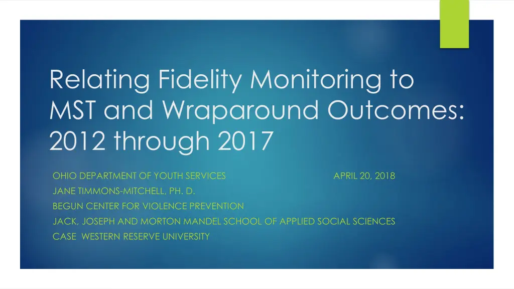 relating fidelity monitoring n.w