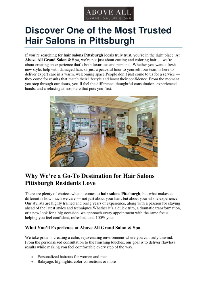 discover one of the most trusted hair salons n.w