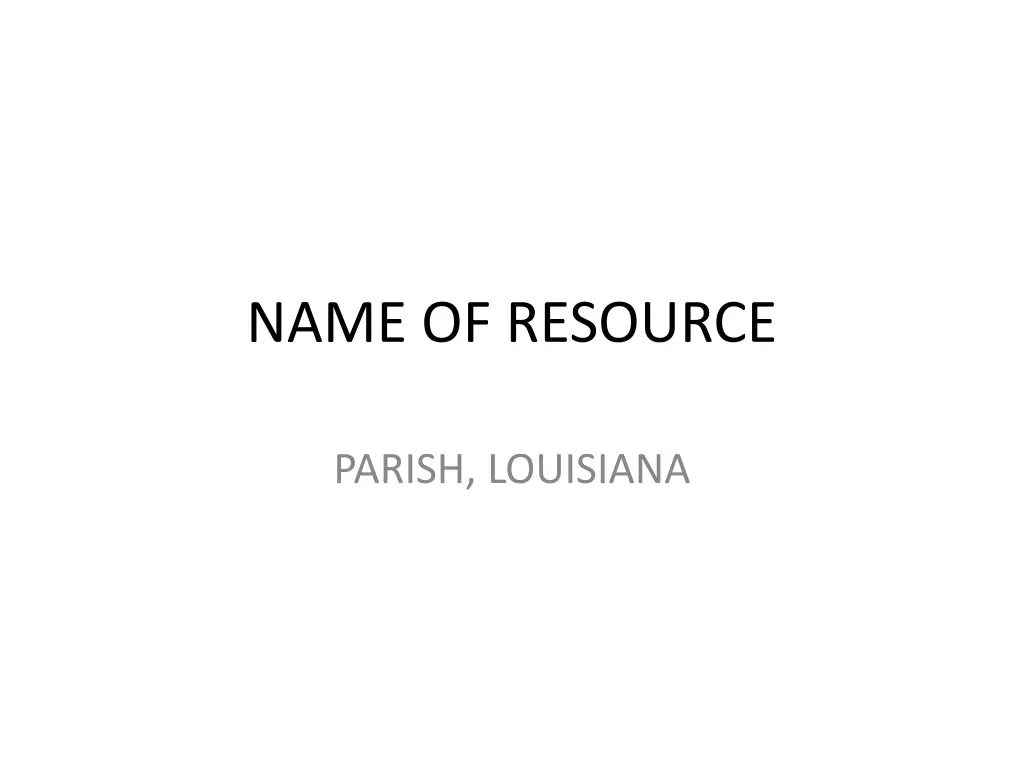 name of resource n.w