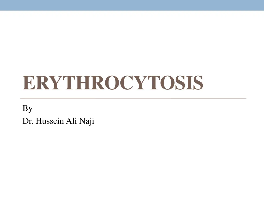 erythrocytosis n.w