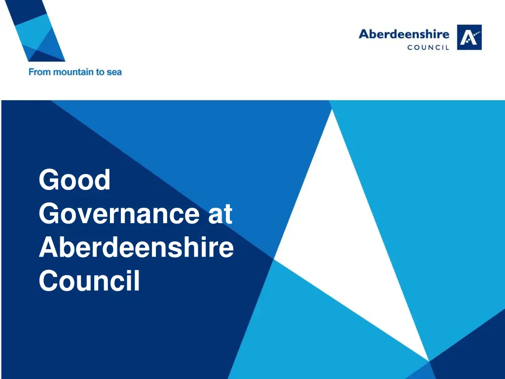 good governance at aberdeenshire council n.w