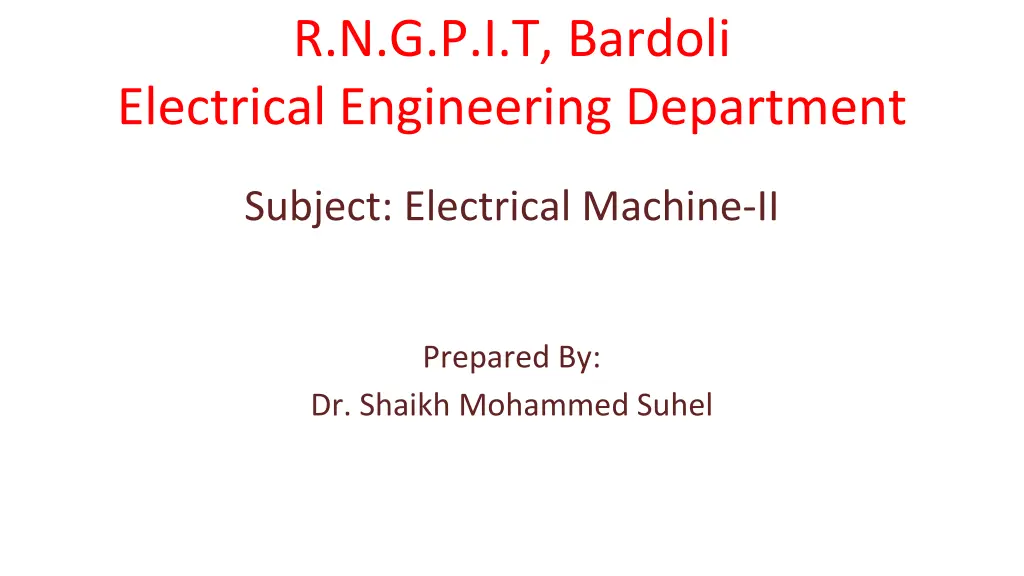 r n g p i t bardoli electrical engineering n.w