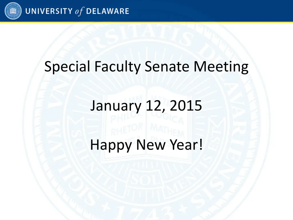 special faculty senate meeting n.w
