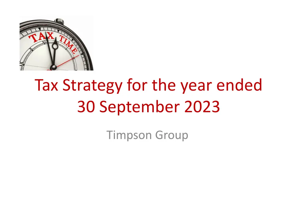 tax strategy for the year ended 30 september 2023 n.w
