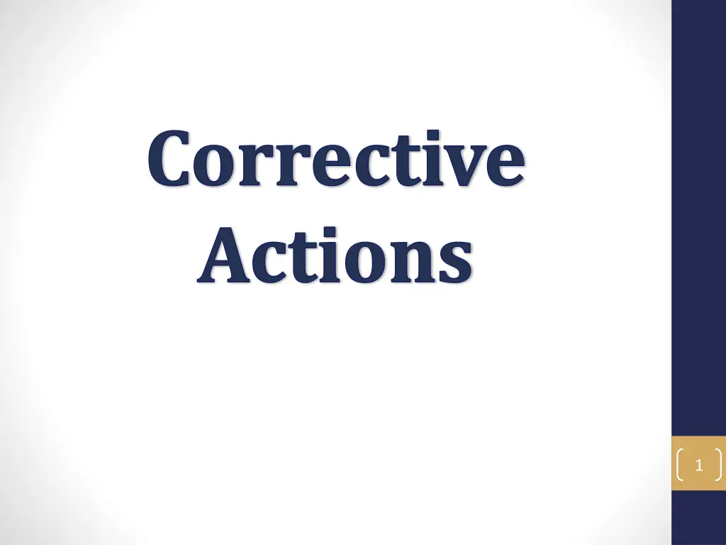 corrective actions n.w