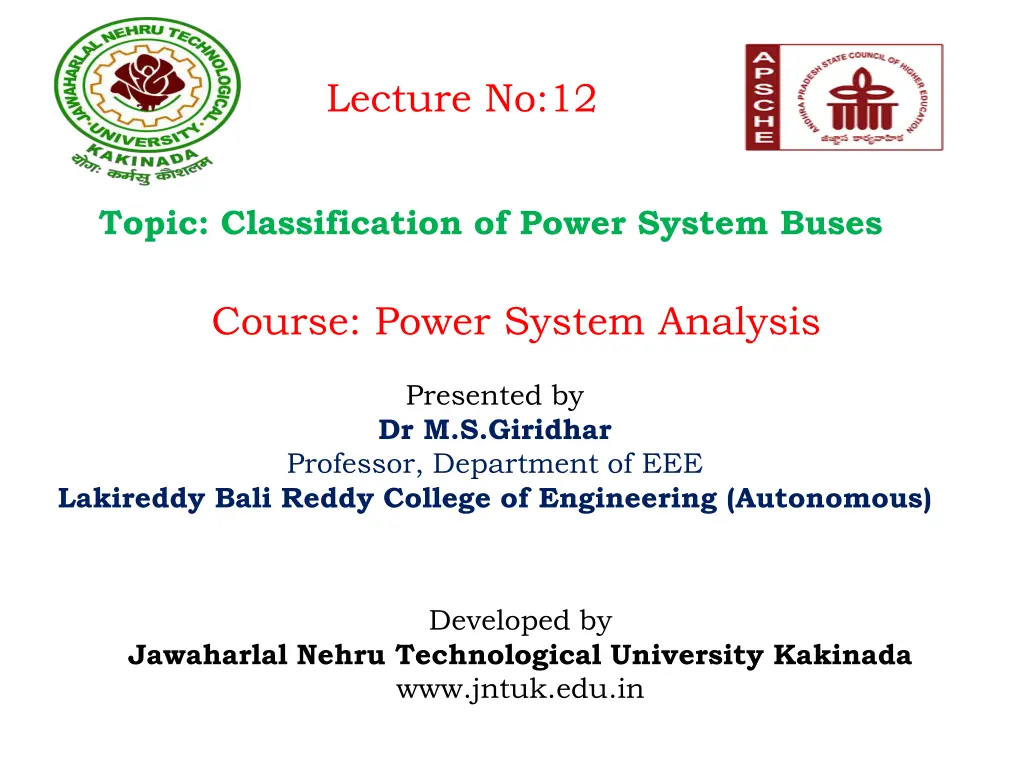 lecture no 12 n.w