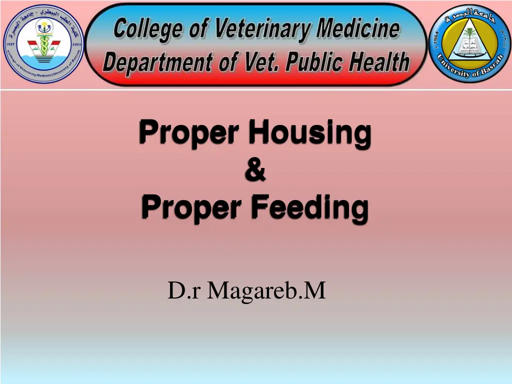 proper housing proper feeding n.w