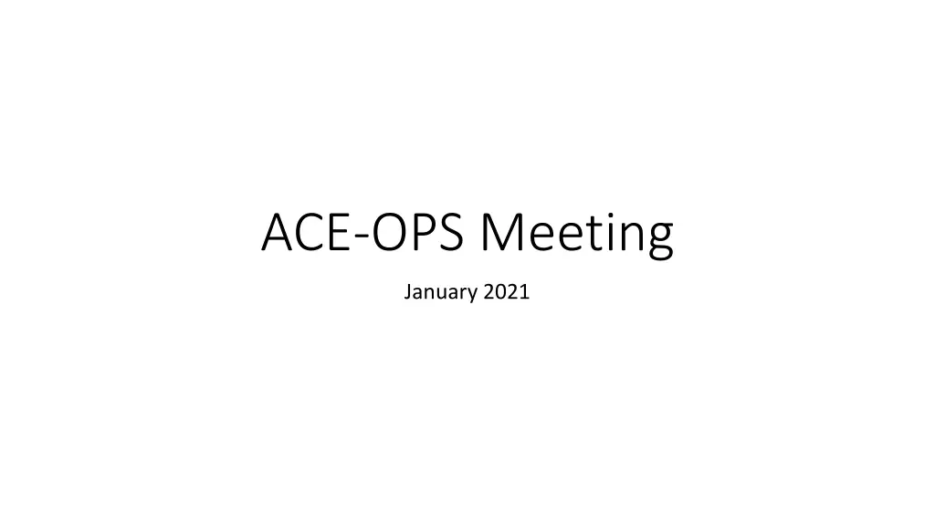 ace ops meeting n.w