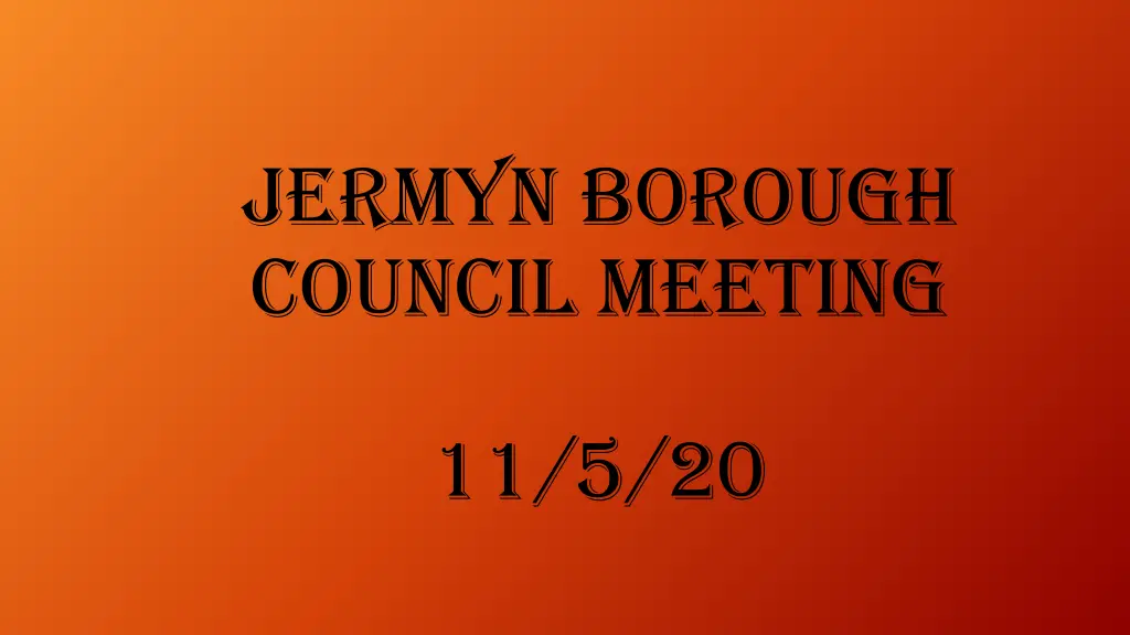 jermyn borough council meeting n.w