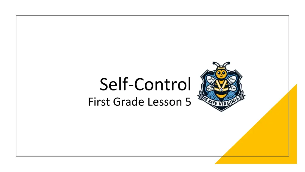 self control first grade lesson 5 n.w