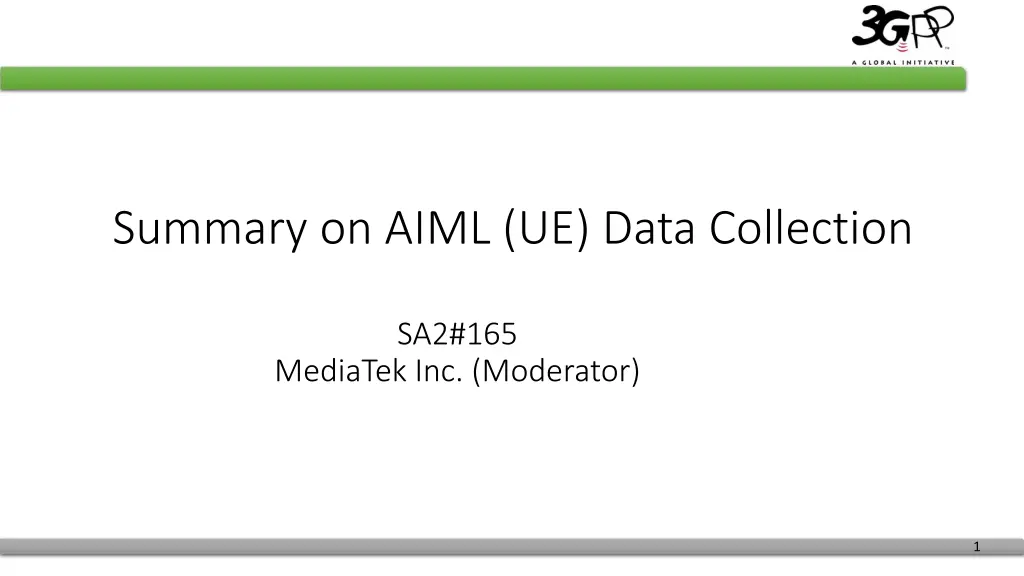 summary on aiml ue data collection n.w