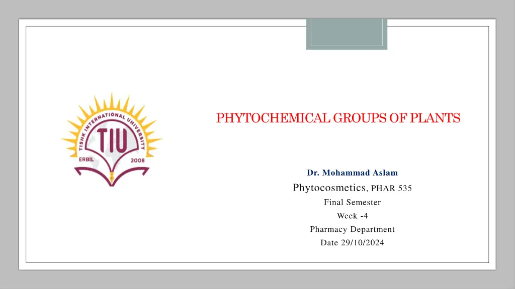 phytochemical groups of plants n.w