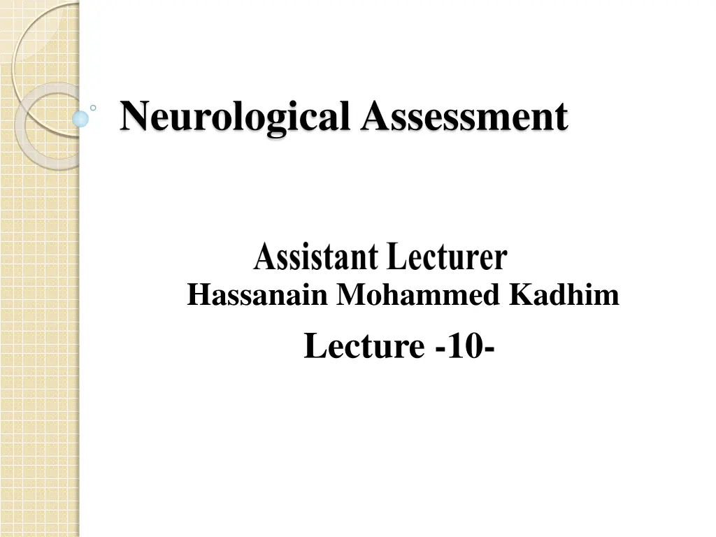 neurological assessment n.w