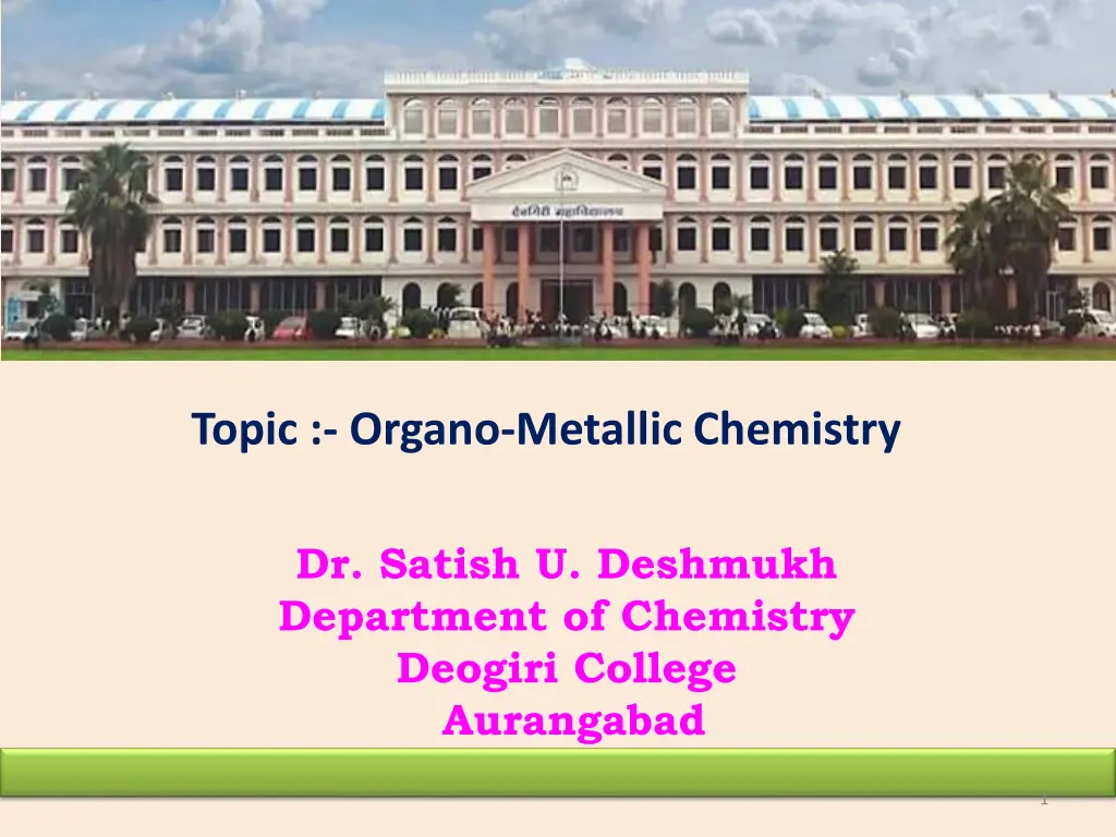 topic organo metallic chemistry n.w