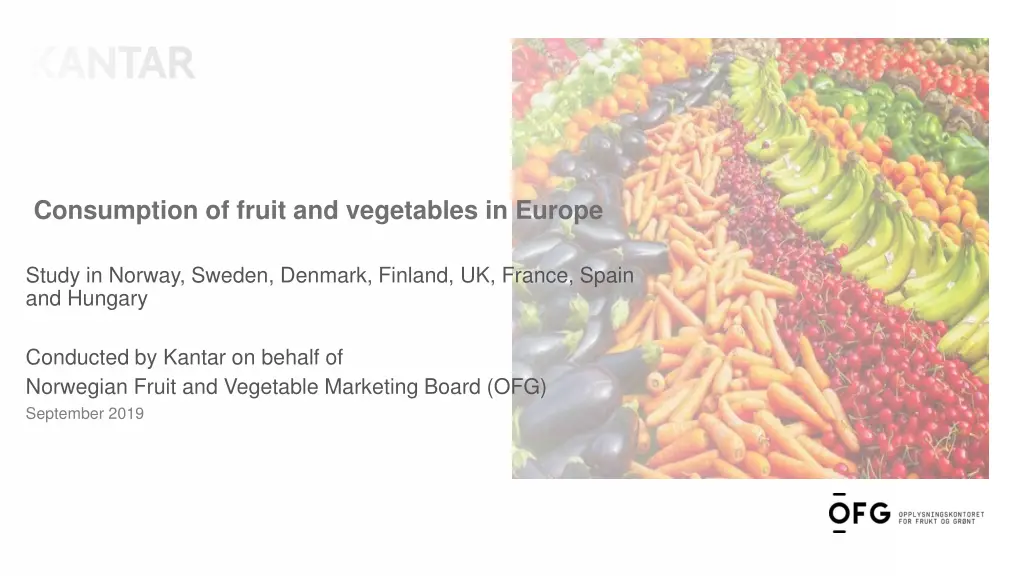 consumption of fruit and vegetables in europe n.w