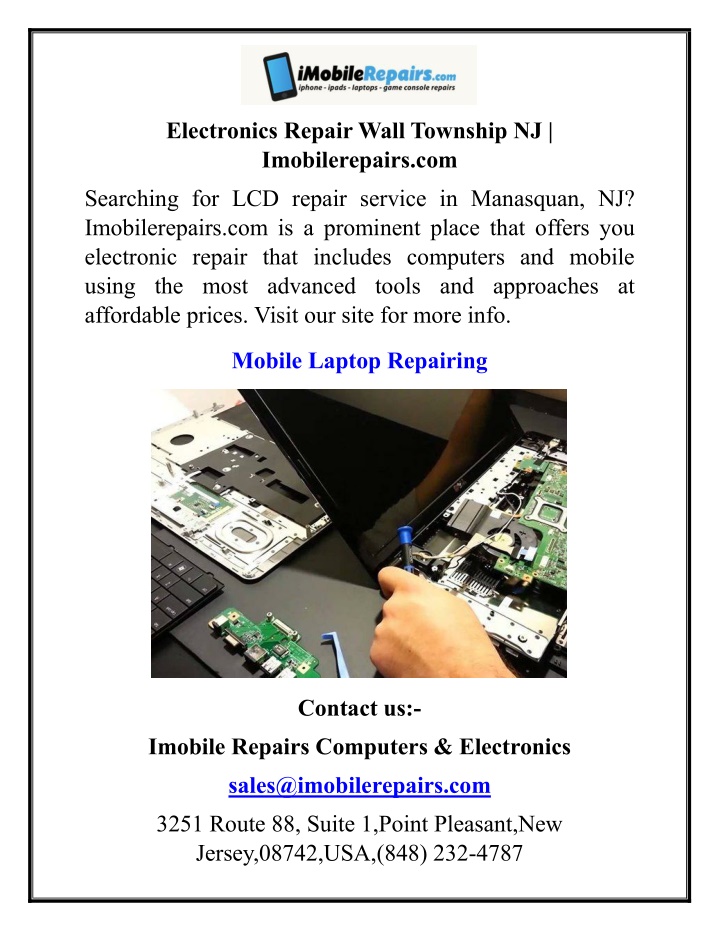 electronics repair wall township n.w