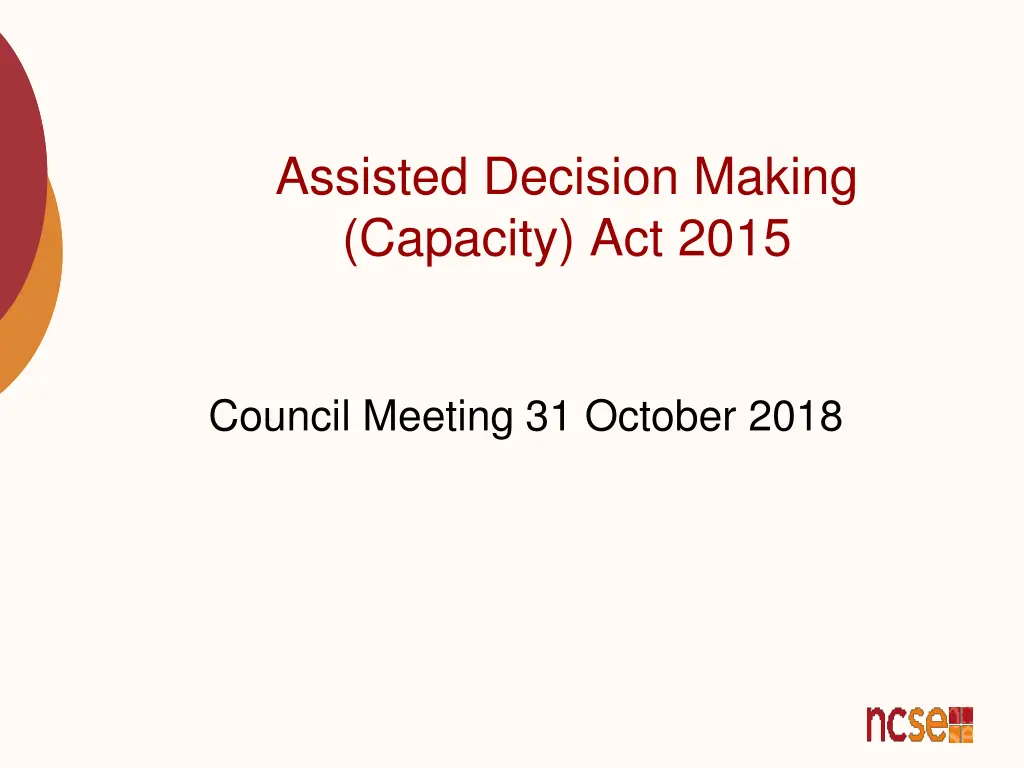 assisted decision making capacity act 2015 n.w