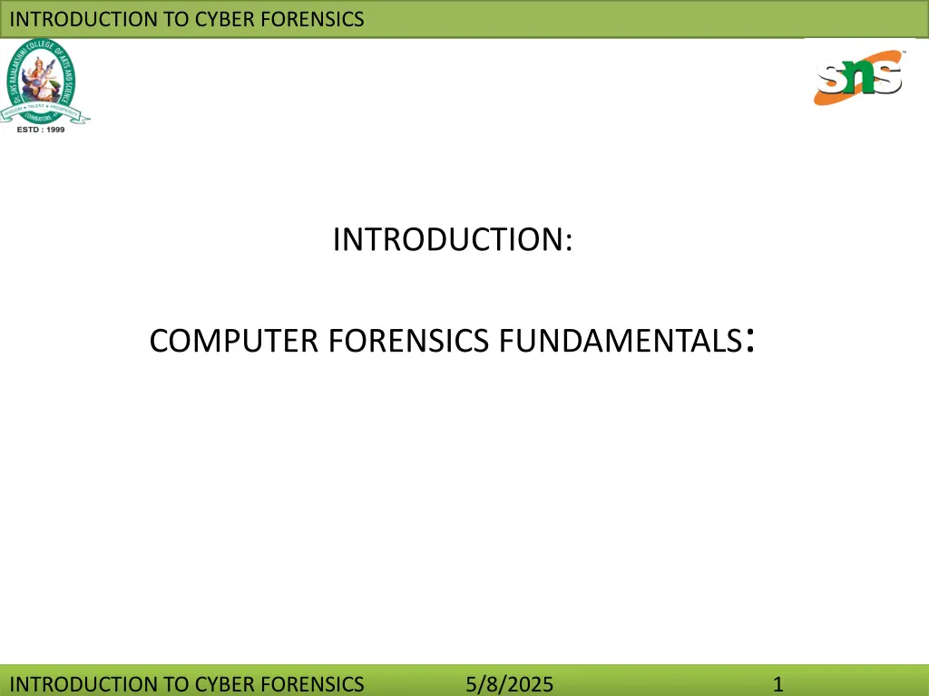 introduction to cyber forensics n.w