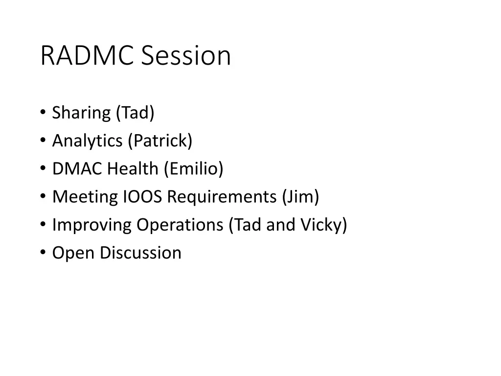 radmc session n.w