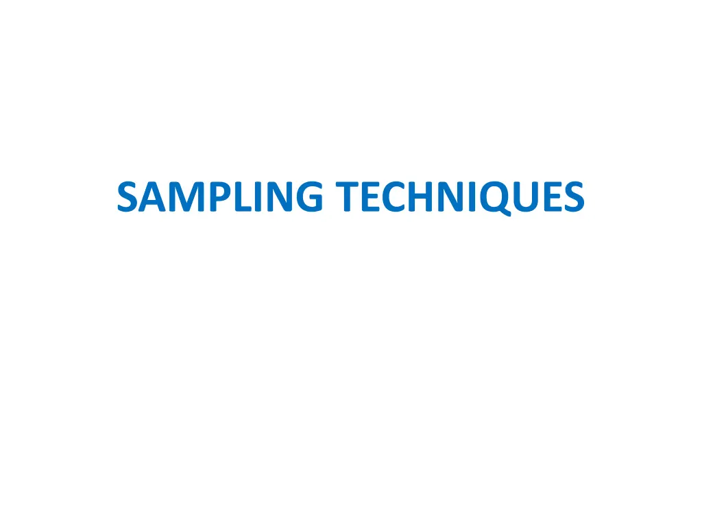 sampling techniques n.w