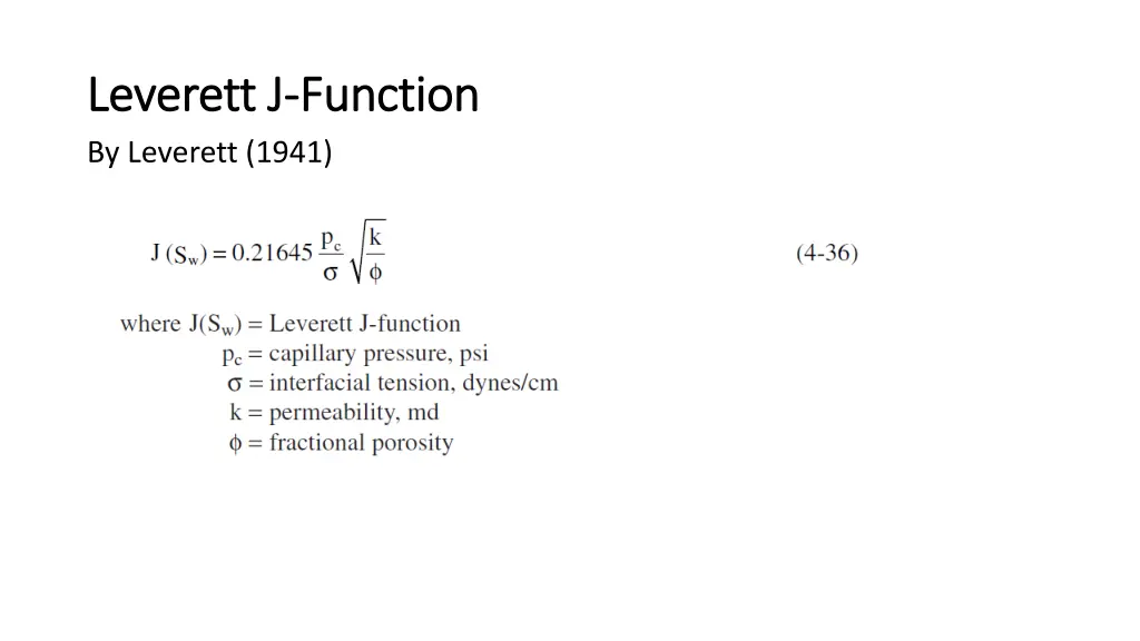 leverett leverett j j function n.w