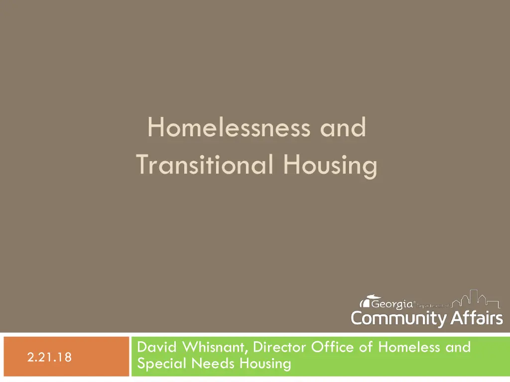 homelessness and transitional housing n.w