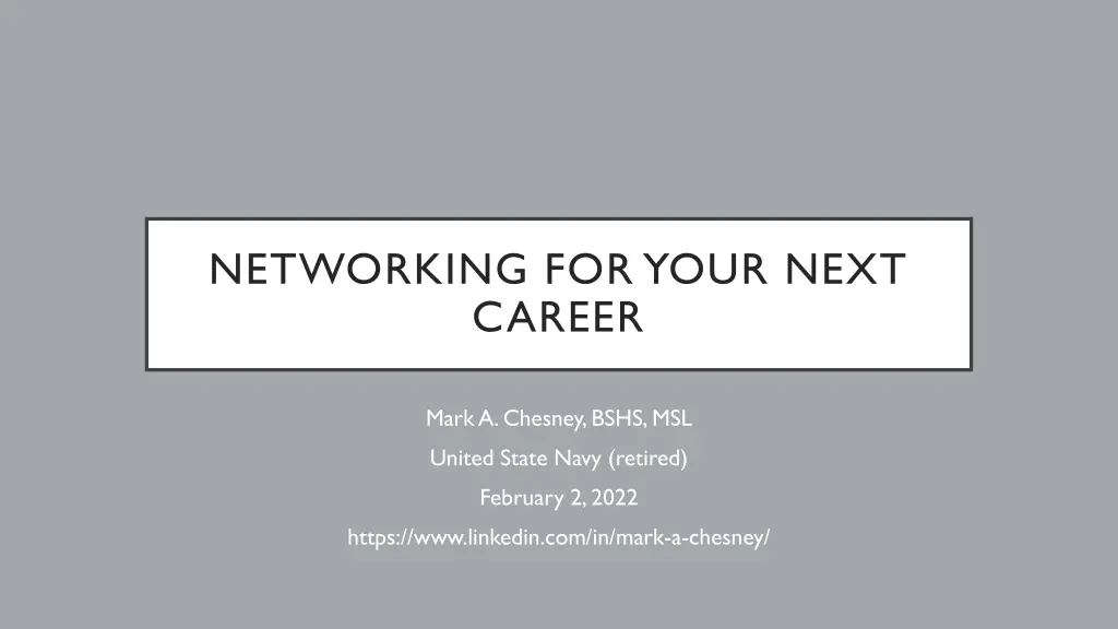 networking for your next career n.w