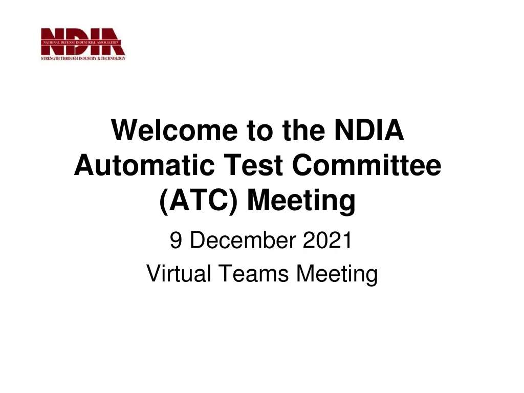 welcome to the ndia automatic test committee n.w