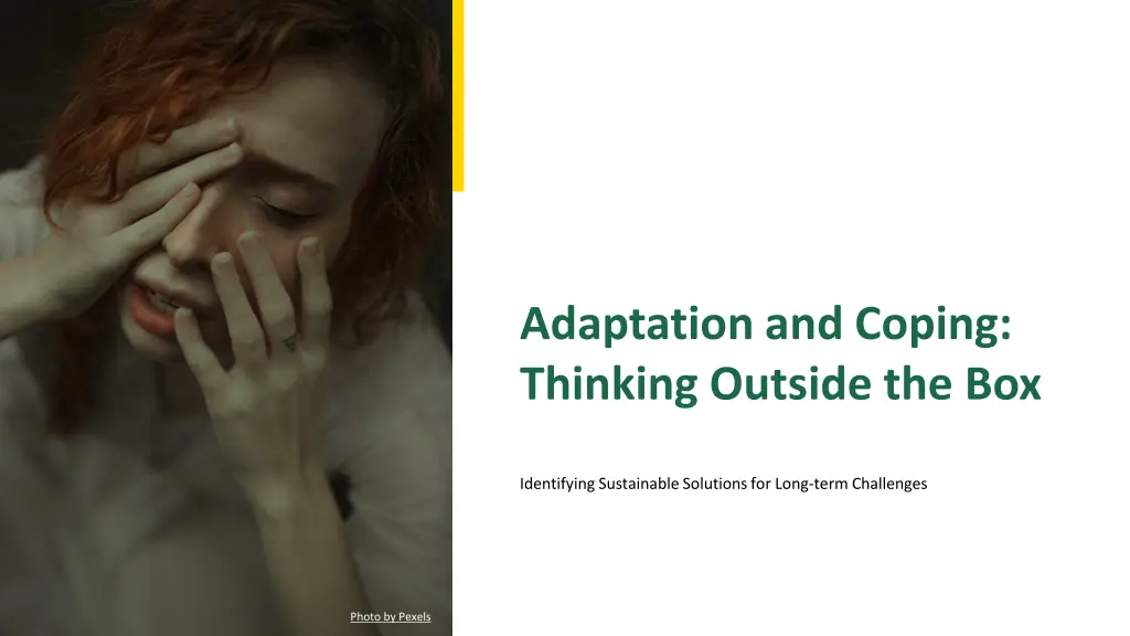 adaptation and coping thinking outside the box n.w
