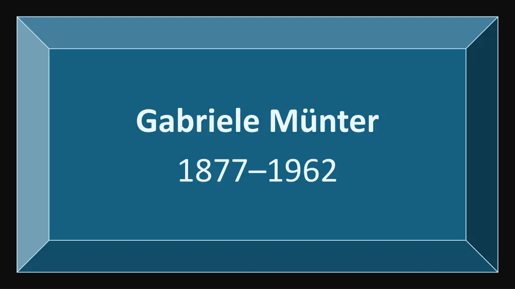 gabriele m nter 1877 1962 n.w