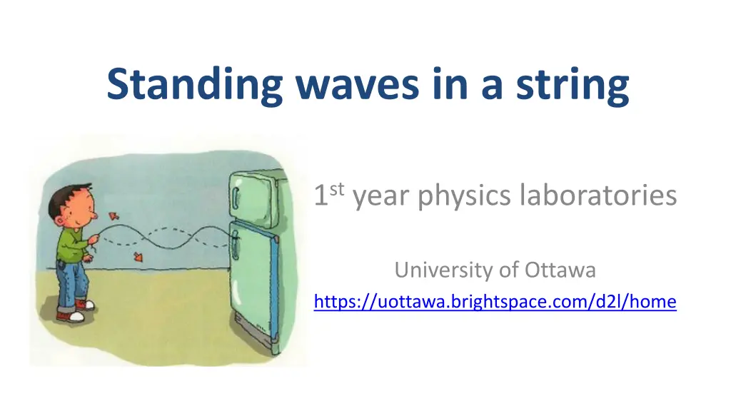 standing waves in a string n.w