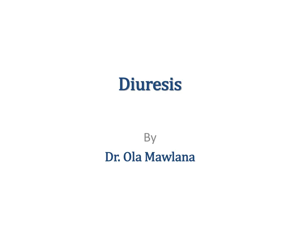 diuresis diuresis n.w