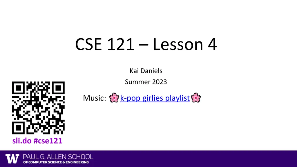 cse 121 lesson 4 n.w