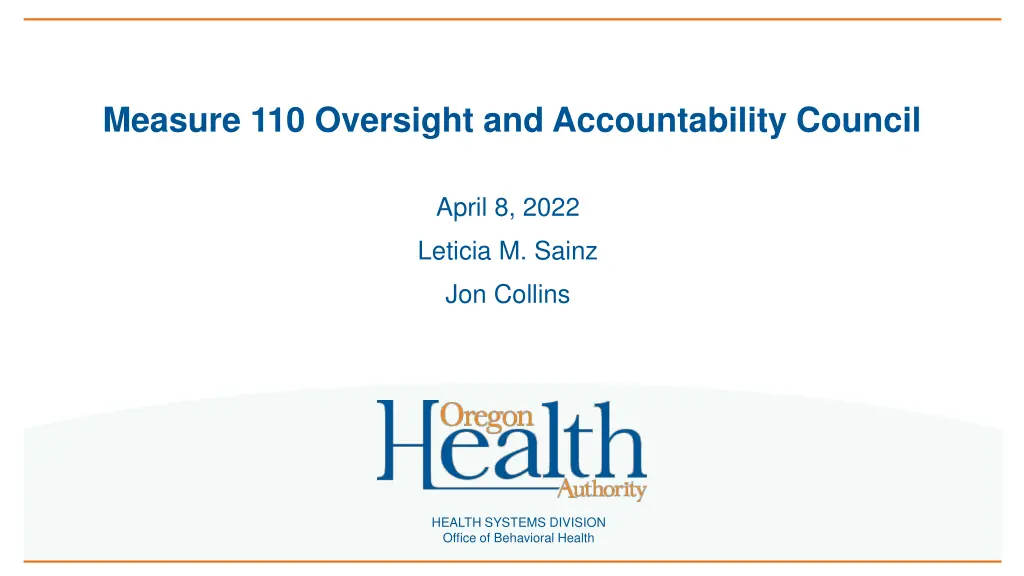 measure 110 oversight and accountability council n.w