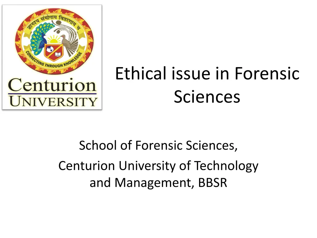 ethical issue in forensic sciences n.w